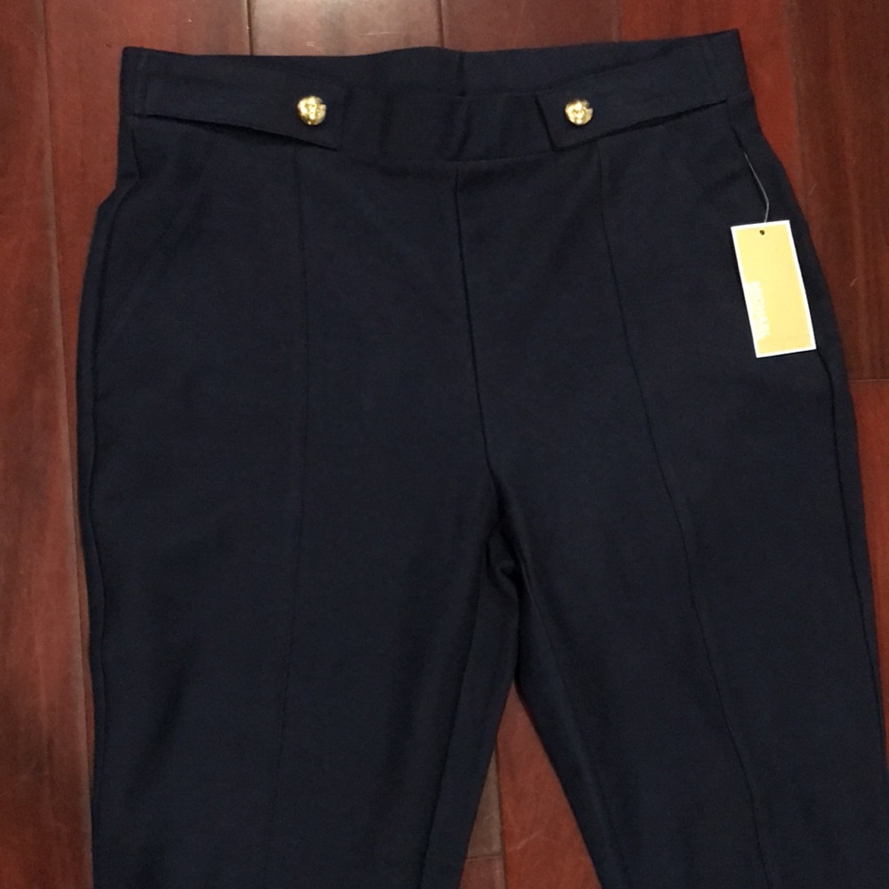 MICHAEL Michael Kors Women Pants Size L Midnight Blue - Picture 3 of 12